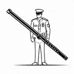 black police baton image